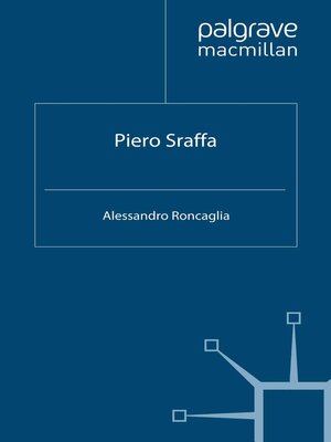 cover image of Piero Sraffa